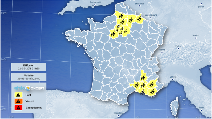 Illustration de l'actualité Forts orages localement