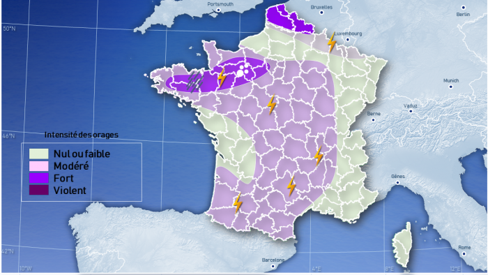 Illustration de l'actualité Orage: où seront-ils cette après-midi et ce soir