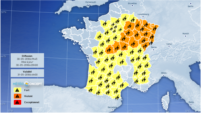 Illustration de l'actualité Orage: mise à jour de 20h