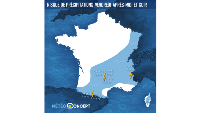 Illustration de l'actualité Carte du risque de pluie pour ce vendredi