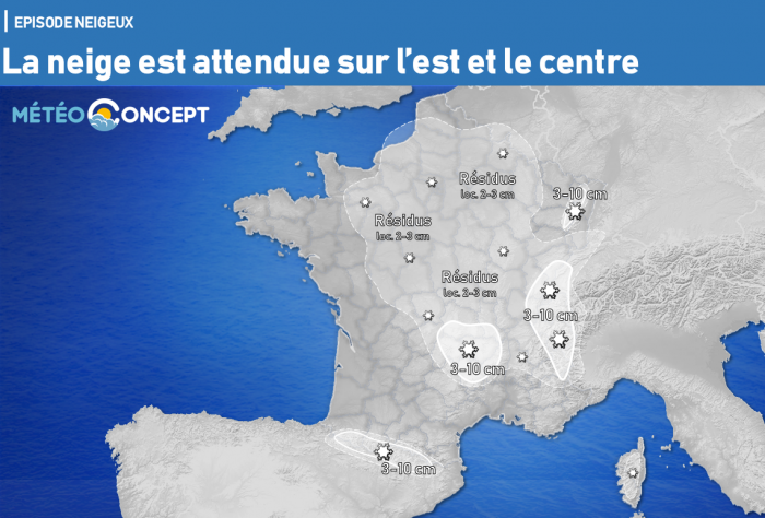 Illustration de l'actualité La neige est attendue sur le centre et l'est