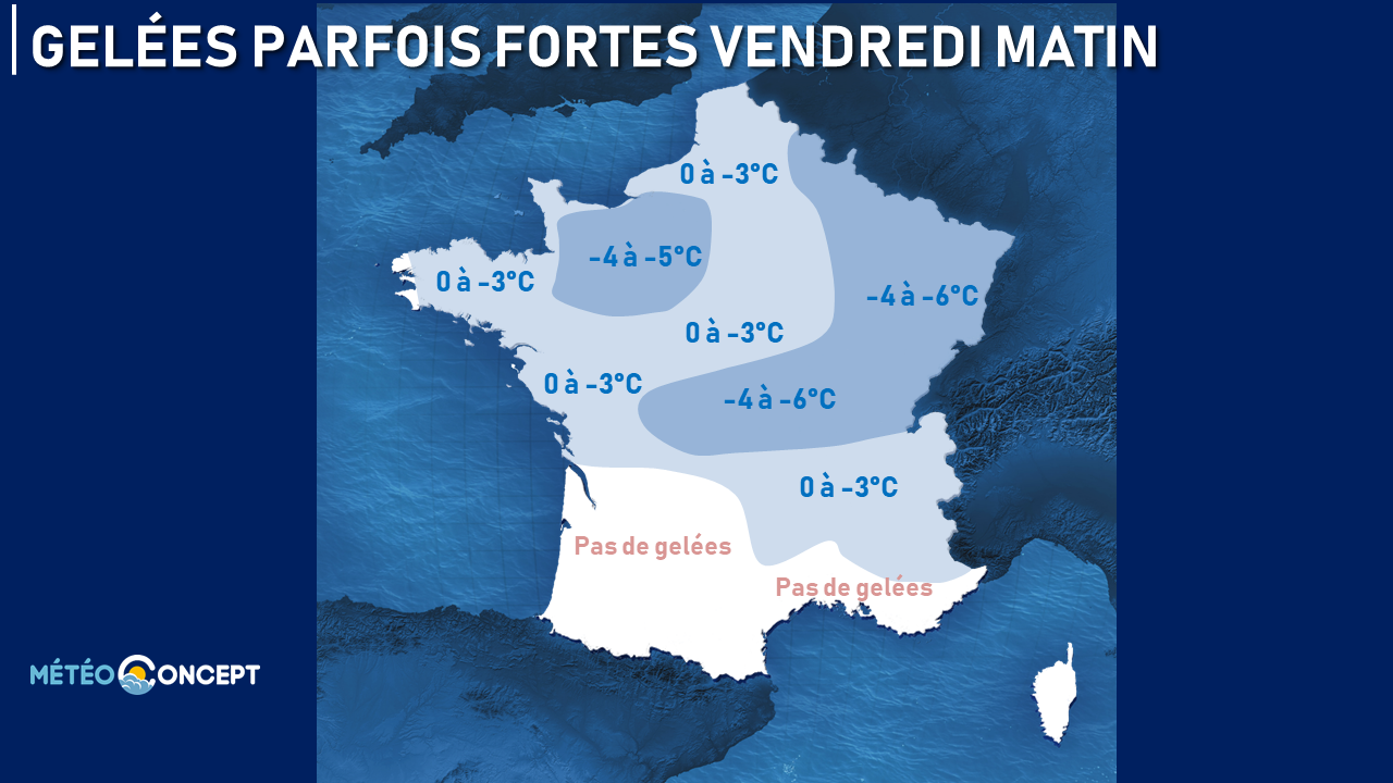 Illustration de l'actualité Gelées étendues et parfois fortes vendredi matin