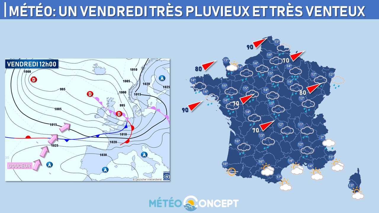 Illustration de l'actualité De la pluie et du vent fort ce vendredi 21 décembre