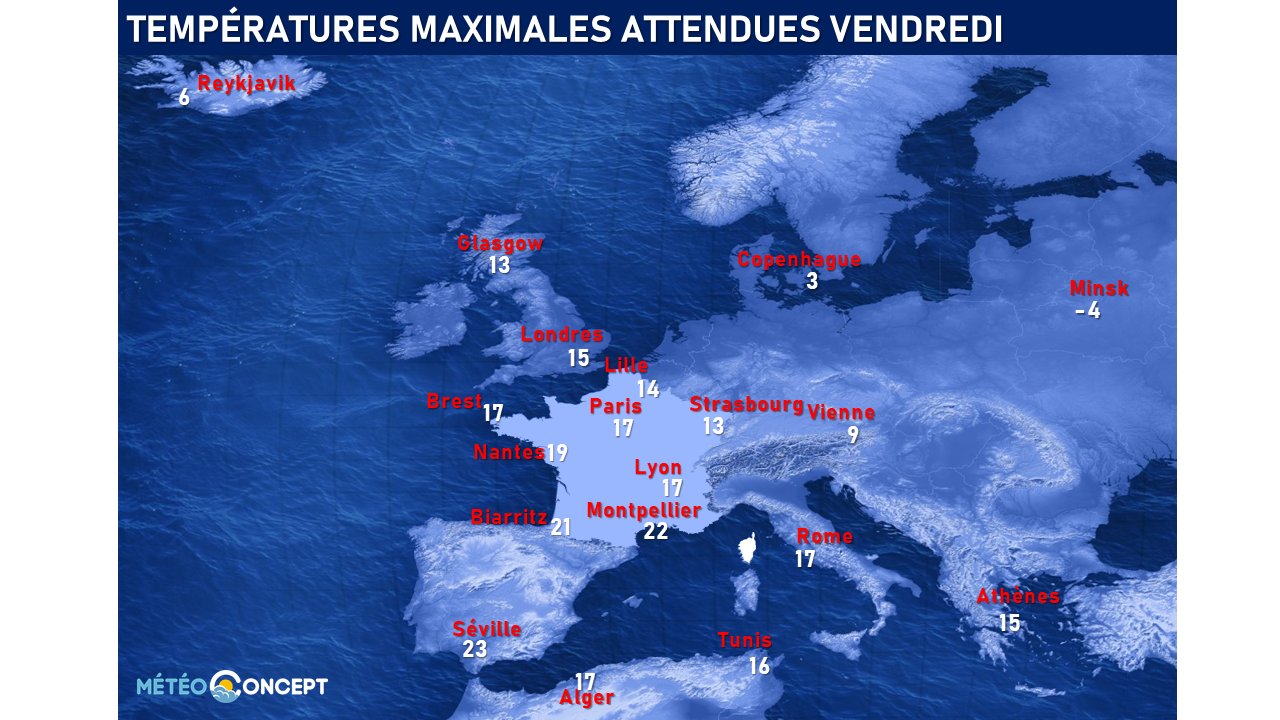 Illustration de l'actualité Plus \"chaud\" à Brest qu'à Tunis ce vendredi !