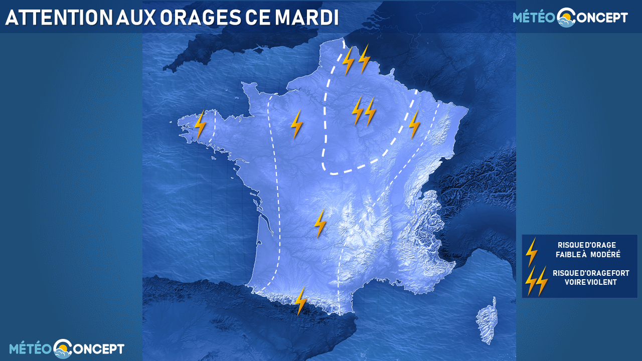 Illustration de l'actualité Risque d'orages mardi