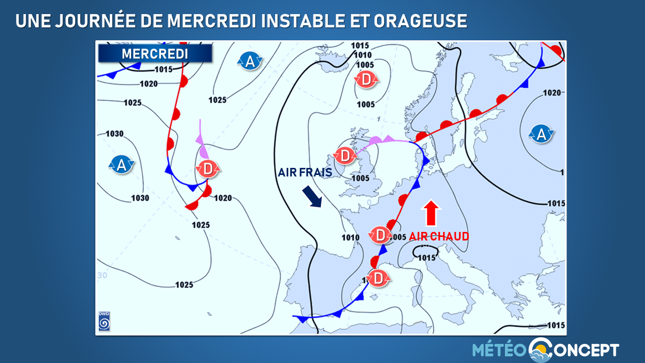 Illustration de l'actualité Un mercredi pluvio-orageux