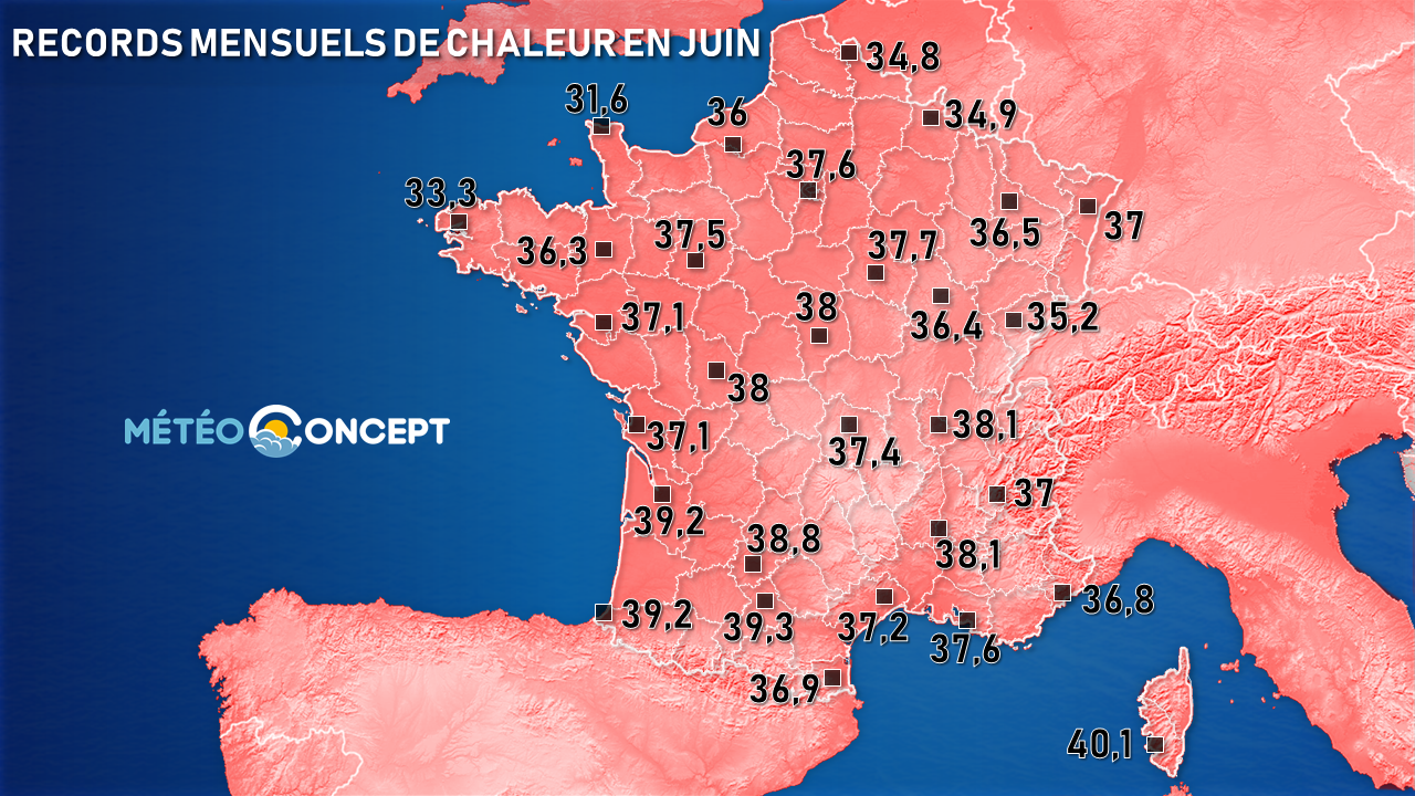 Illustration de l'actualité Quels sont les records mensuels de juin en France?