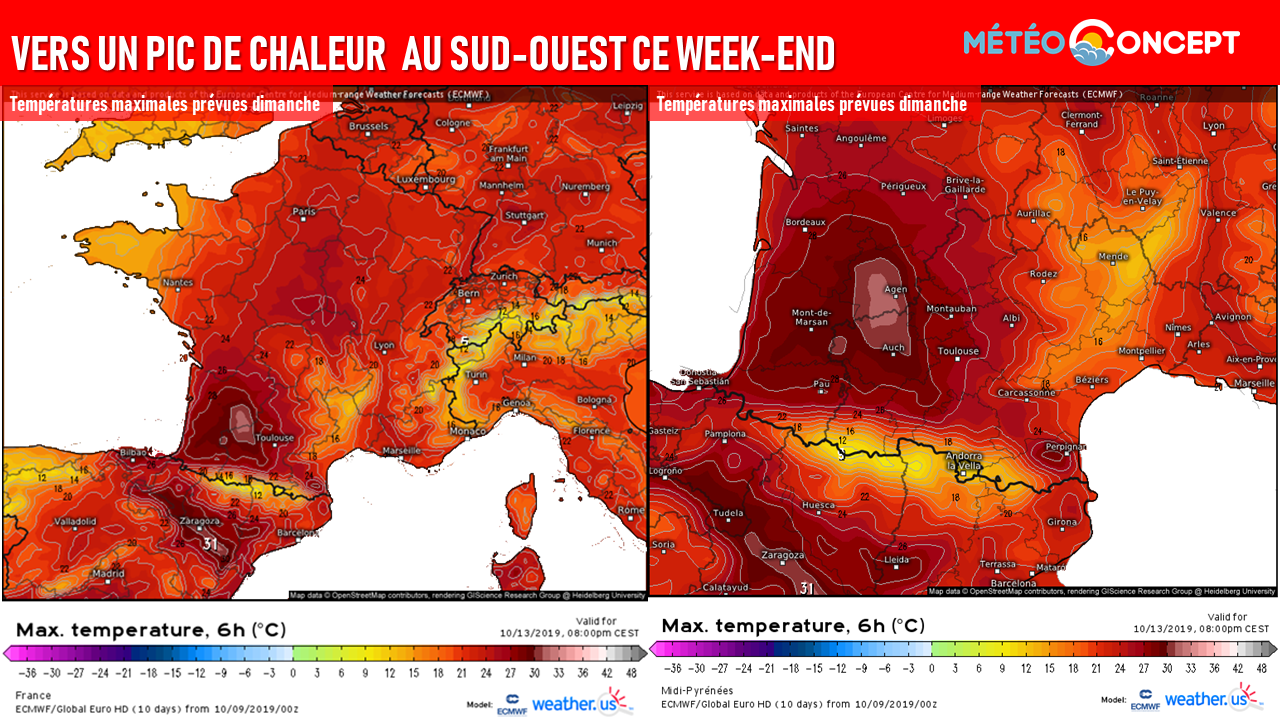 Illustration de l'actualité Vers un pic de chaleur au sud-ouest