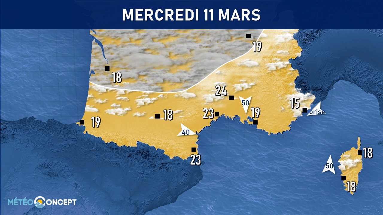 Illustration de l'actualité Soleil et douceur printanière dans le sud