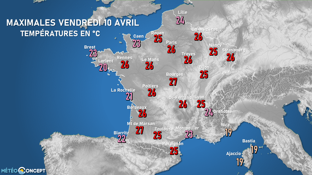 Illustration de l'actualité Pic de chaleur estivale ce vendredi 10 avril !