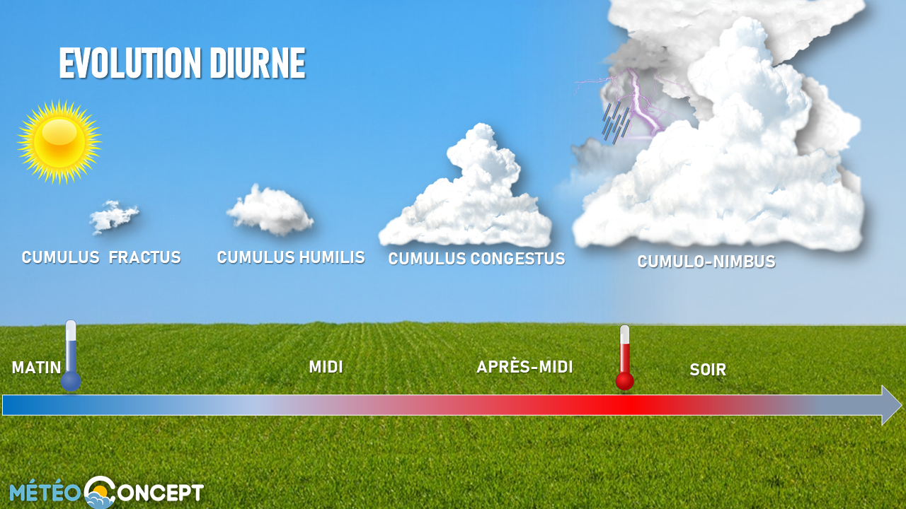 Illustration de l'actualité A peine quelques nuages de beau temps par évolution diurne