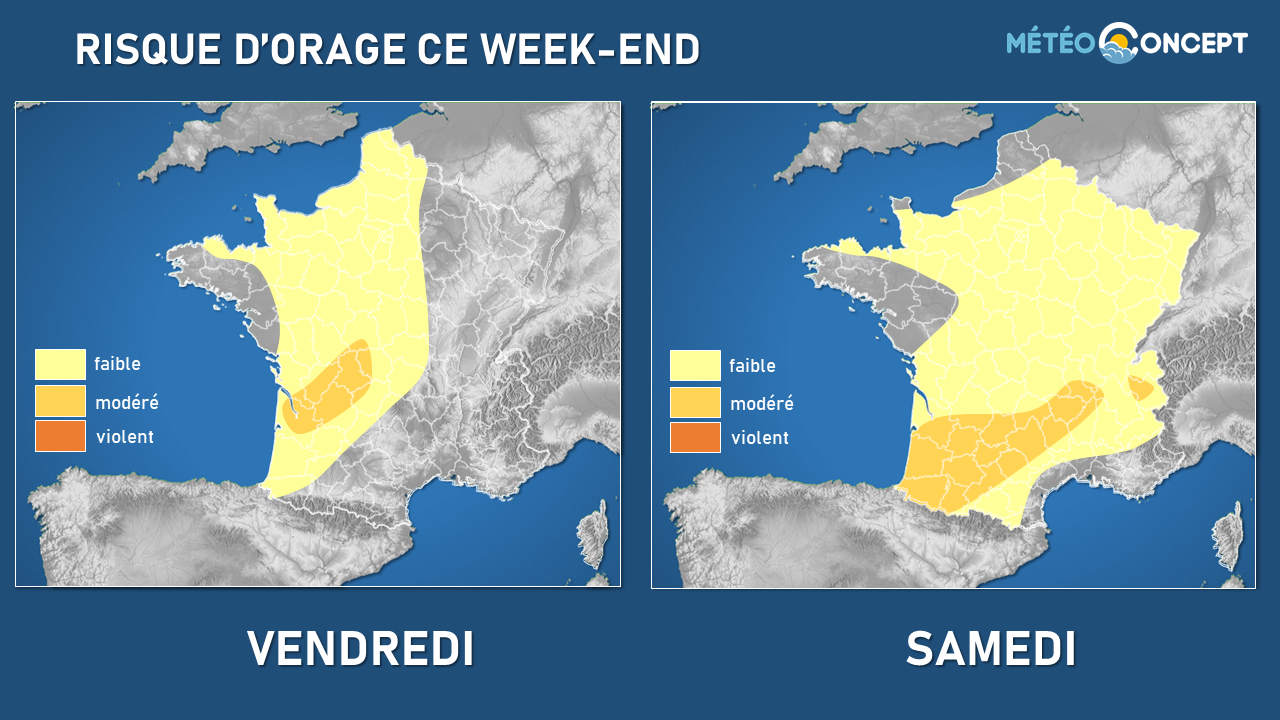 Illustration de l'actualité Risque orageux ce week-end dans de nombreuses régions