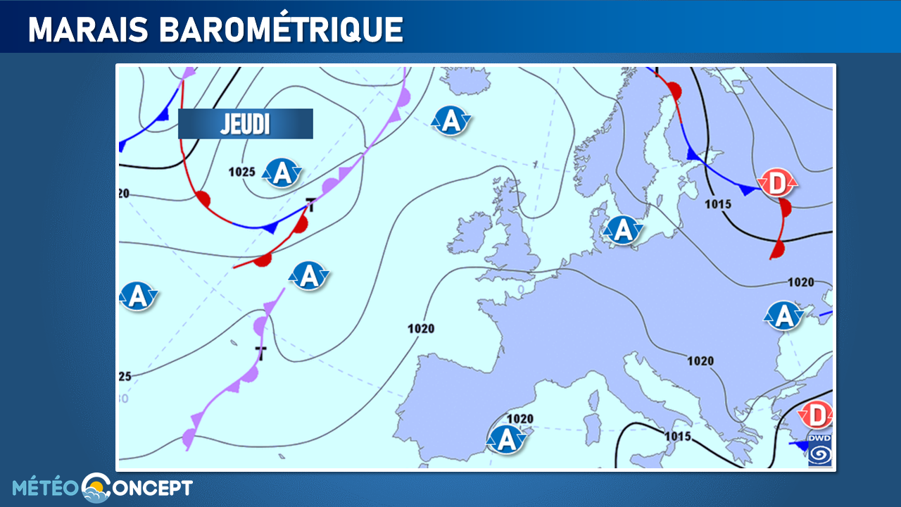 Illustration de l'actualité Situation de marais barométrique sur le pays