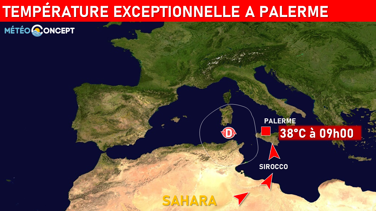 Illustration de l'actualité Près de 40°C dès le matin à Palerme!