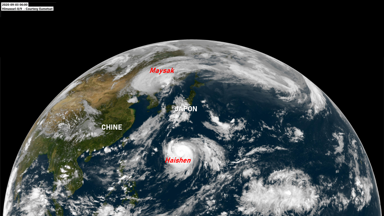 Illustration de l'actualité Après Maysak, c'est Haishen qui menace l'ouest du Japon et la Corée du Sud ces prochains jours