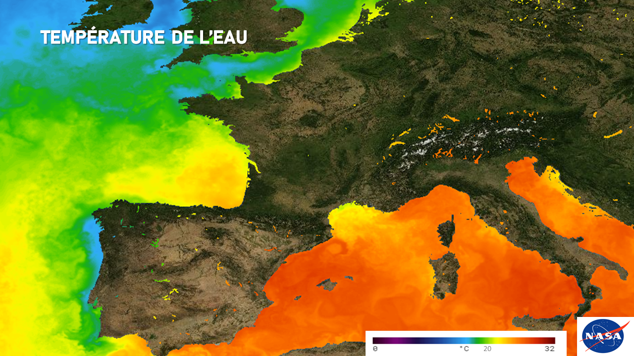 Illustration de l'actualité Températures de la mer actuellement