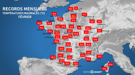 Illustration de l'actualité Quelles sont les températures maximales records du mois de février en France ?