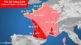 Illustration de l'actualité Pic de chaleur à prévoir lundi et mardi prochain (6 et 7 septembre)