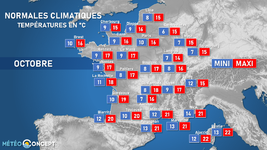 Illustration de l'actualité Quelles sont les températures moyennes du mois d'octobre ?