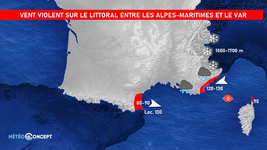 Illustration de l'actualité Vent Violent ce lundi entre la Côte d'Azur et  le littoral varois