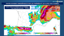 Illustration de l'actualité Des quantités de neige impressionnantes attendues sur les Pyrénées et les Alpes