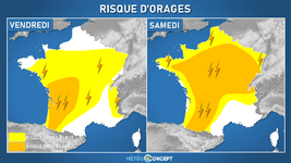 Illustration de l'actualité Le risque d'orages va concerner de nombreuses régions ces prochaines heures