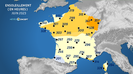 Illustration de l'actualité Juin 2023 : Ensoleillement remarquable au nord et exceptionnel en Alsace !